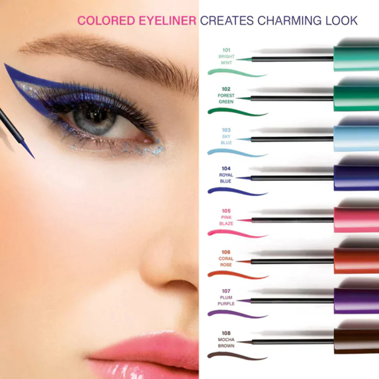 خط چشم رنگی فلش لاینر Flash Liner گلدن رز رنگ سبز،صورتی،بنفش،نارنجی،زرشکی،آبی،قهوه ای