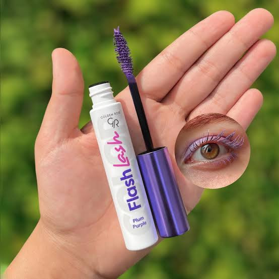 ریمل حجم دهنده و بلند کننده گلدن رز مدل Flash lash رنگ آبی بنفش زرشکی و بادمجونی و سبز با برس جدا کننده مژه