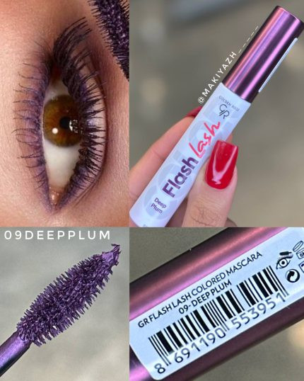 ریمل حجم دهنده و بلند کننده گلدن رز مدل Flash lash رنگ آبی بنفش زرشکی و بادمجونی و سبز با برس جدا کننده مژه